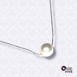 Vintage Italy 925 Silver Delicate 18in Cultured Pearl Necklace - 0.5in Pearl